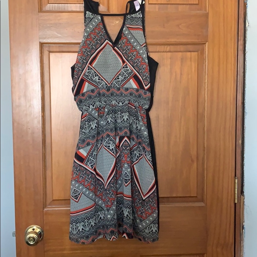 Black and red design dress from Francesca’s